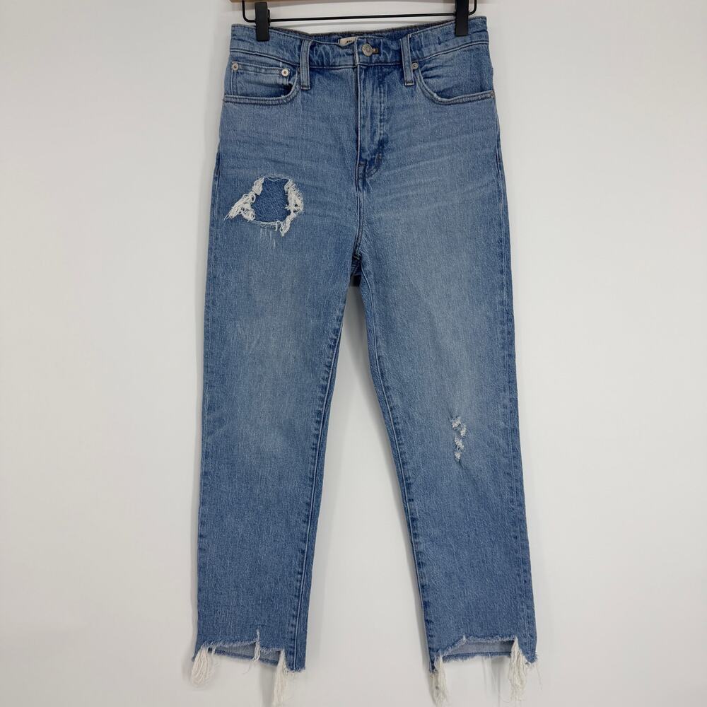 Madewell Classic Straight Jeans Step-Hem Edition Distressed Womens 26